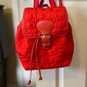COACH orange/pink backpack